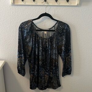 Michael Kors Padova printed Paisley 3/4 sleeve blouse